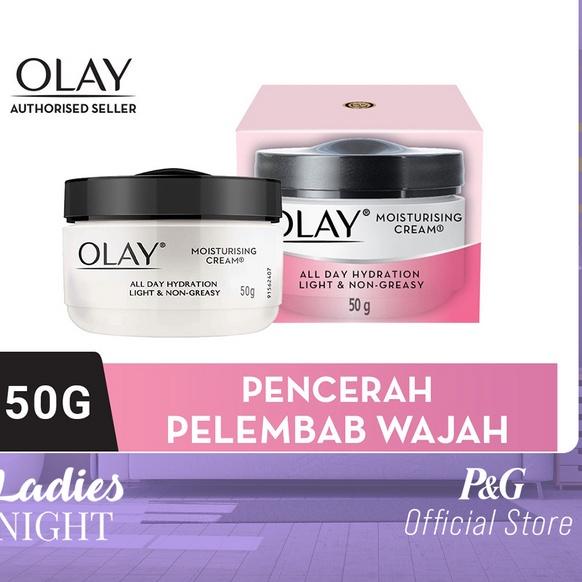 ➭ Olay Krim Pelembab Pencerah Wajah Natural White Moisturising Cream Brightening Skincare 50g ✻