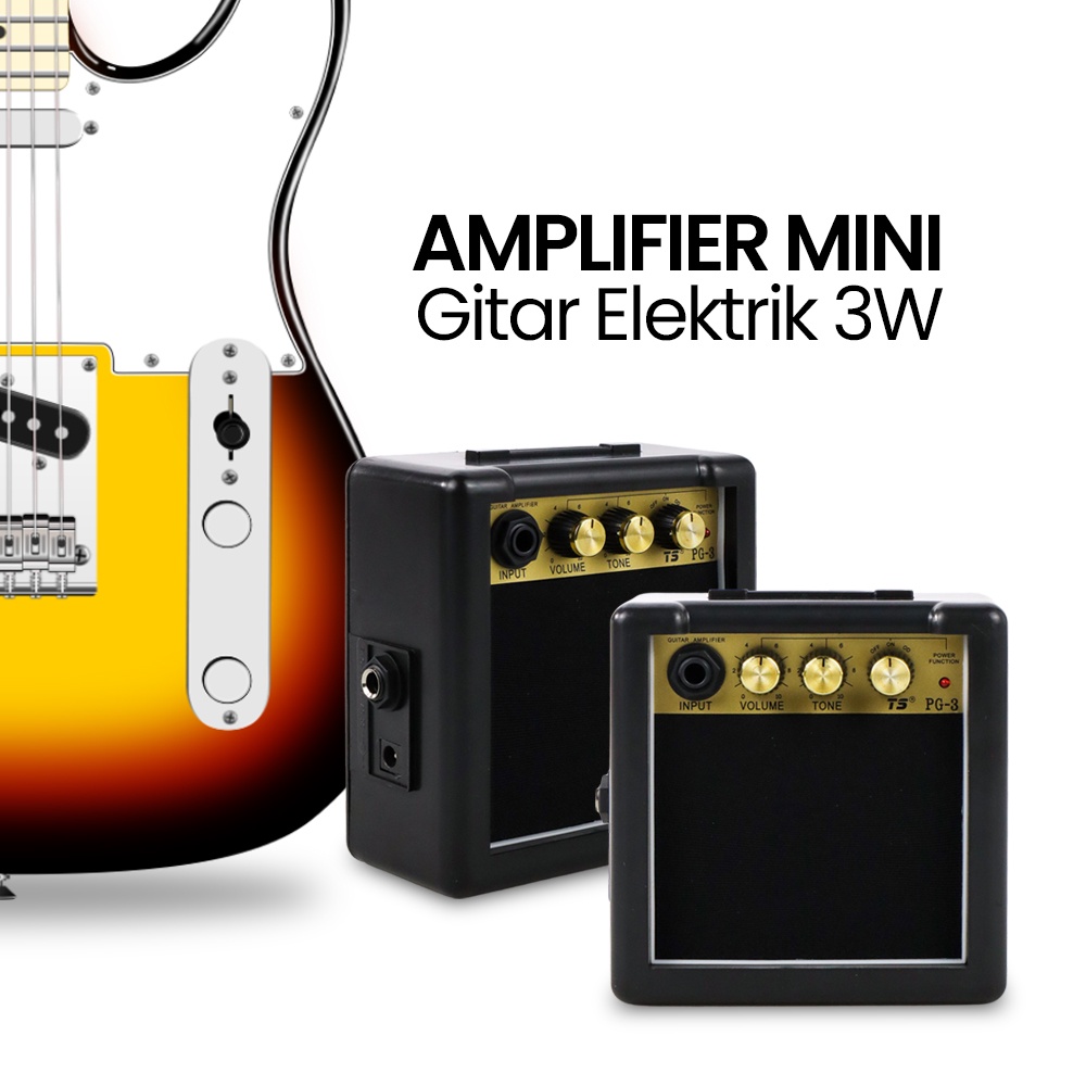 TS Amplifier Mini Gitar Elektrik 3W - PG-3 - Black