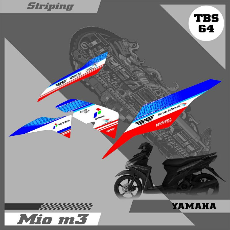 Striping Lis Sticker Vareasi Yamaha Mio M3 Mio Z MANDALIKA Striping Mio M3 Mandalika Mio Z Mandalika