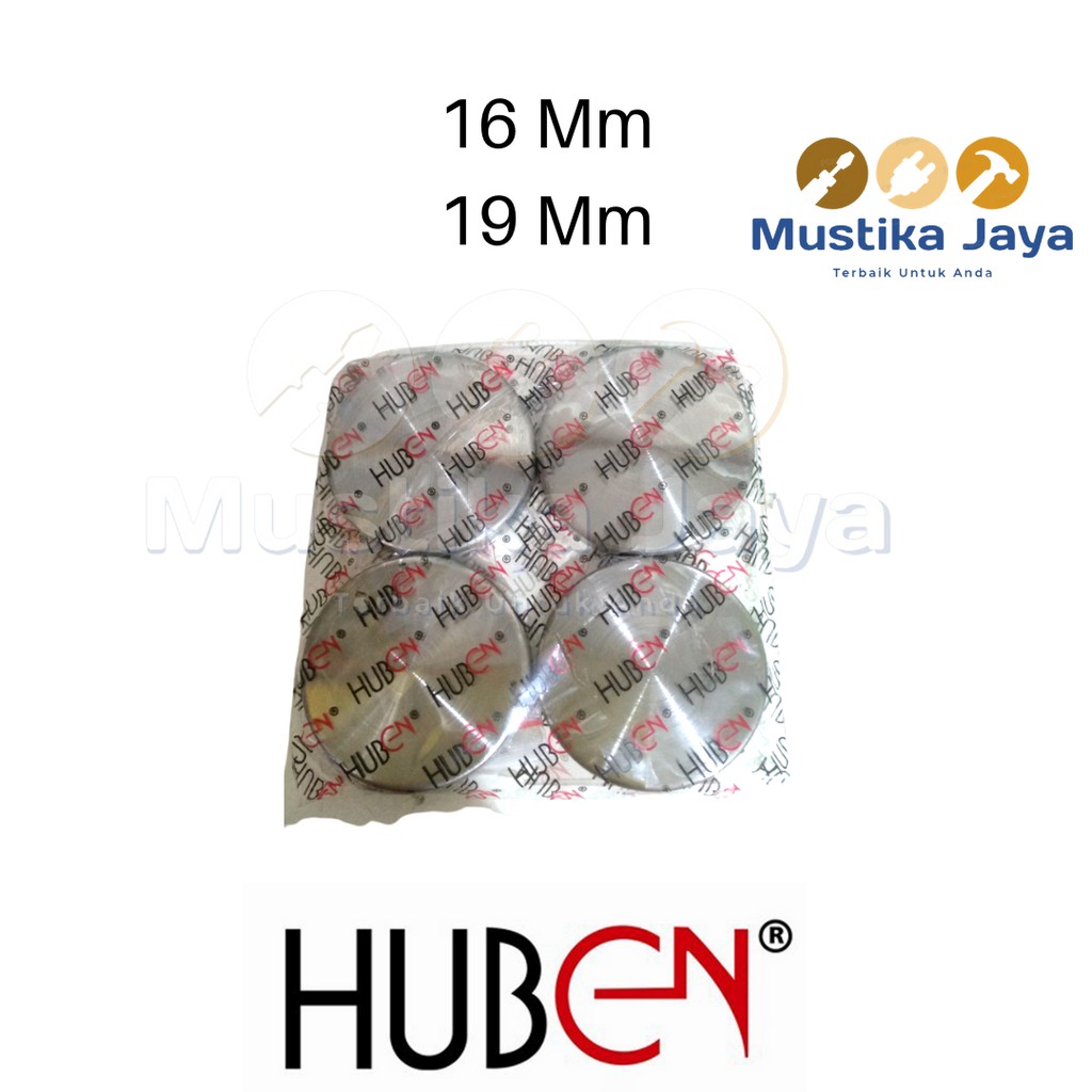 Dop Skrup Kaca Sekrup Kaca Huben Stainless Steel SS 16 mm 19 mm Tutup