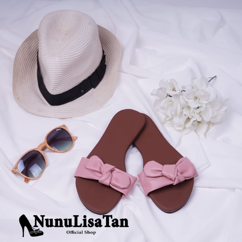 NunuLisaTan Murah Sendal Wanita Sandal RIBBON