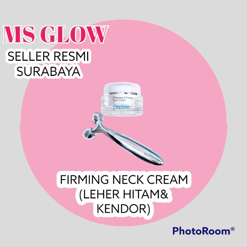 Neck Cream + [BONUS] Roller/ NECK CREAM PEPTIDE MS GLOW/ KRIM LEHER PEPTIDE MS GLOW/ KRIM PENCERAH L
