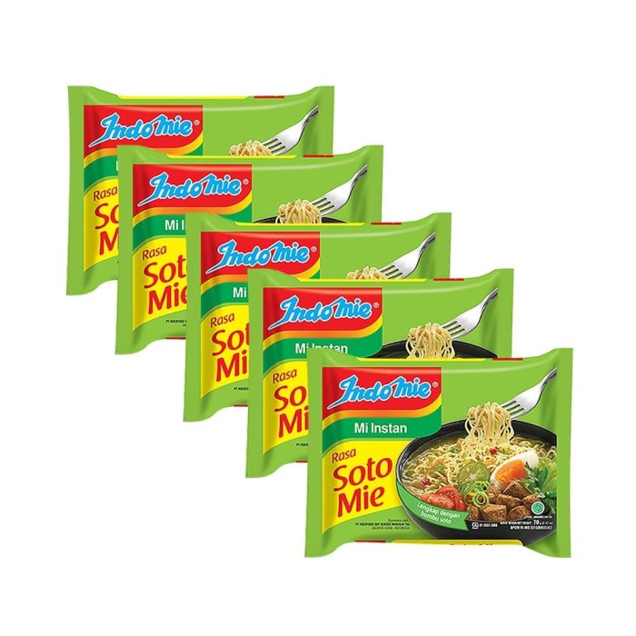 Jual Bundling 5pcs Indomie Rasa Soto Mie Mie Instant 70g Shopee