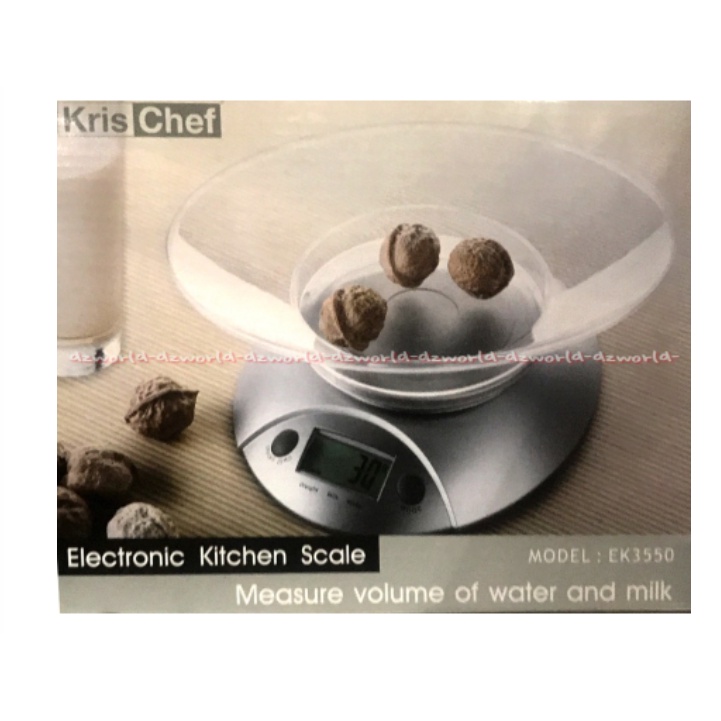 Krischef Electronic Kitchen Scale Timbangan Digital 5kg Bisa Menimbang Air dan Susu Kithen Scale Measuring Elektronik Kris Chef