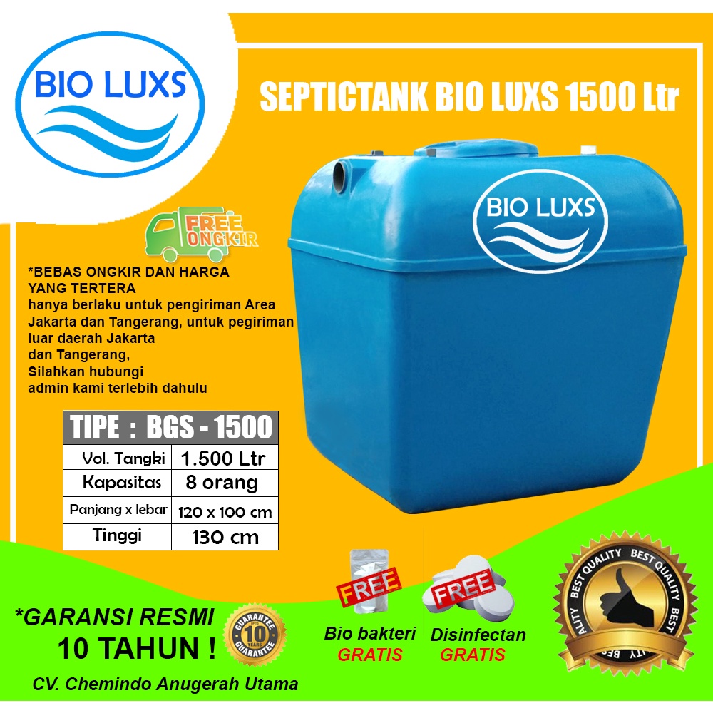 Septic Tank Bio - Biotech, Biofil, SepticTank BioLuxs 1500 liter
