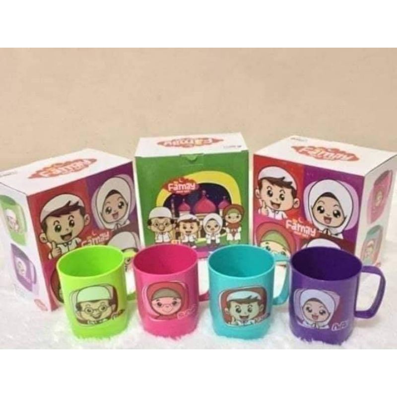 [BISA COD] Gelas Mug Family Set Karakater Cangkir Family Geas Set karakter Famili