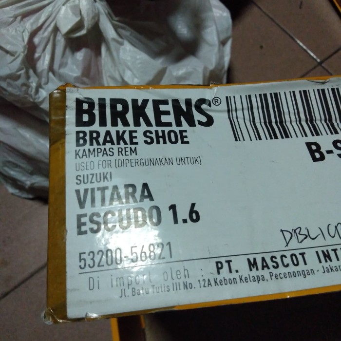 kampas rem belakang suzuki vitara / kampas rem belakang vitara