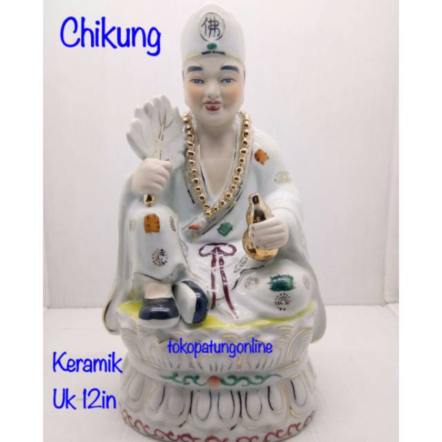 Patung Chikung Cikung Uk 12in Keramik Import