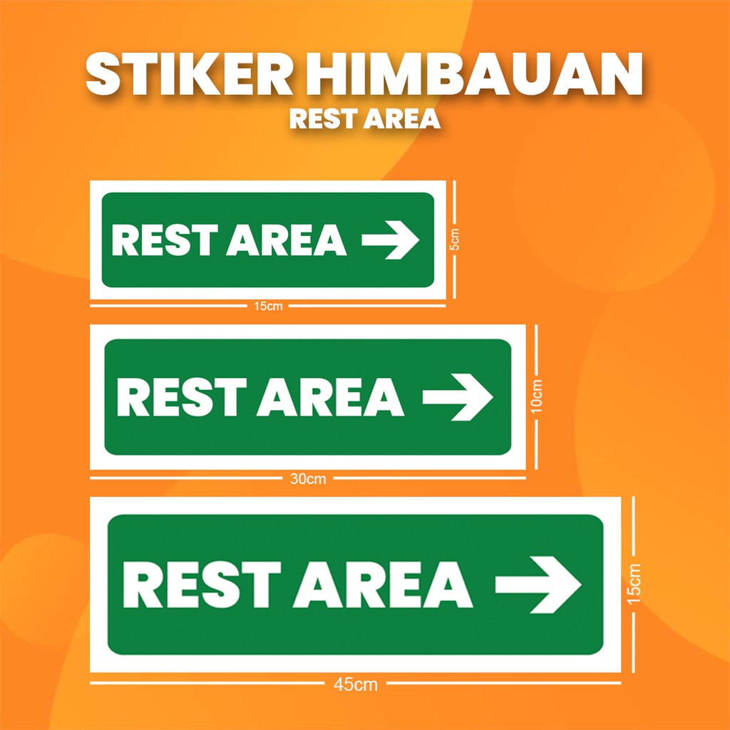 

Stiker K3 Area Istirahat "Kanan" / Sticker HSE Rest Area "Right" (Print Tajam & Anti Air)