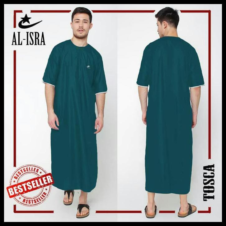 Jubah Arabi Al Isra Pria Muslim Lengan Pendek
