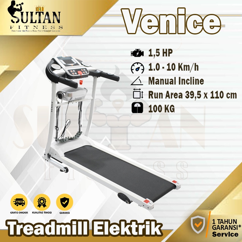 Alat Fitness Treadmill Elektrik Venice Ireborn 2 fungsi pemakaian