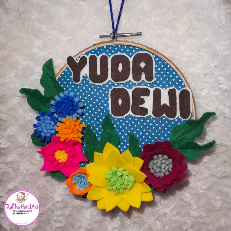 Gantungan Nama Flanel Hiasan Dinding Hiasan Pintu Nama