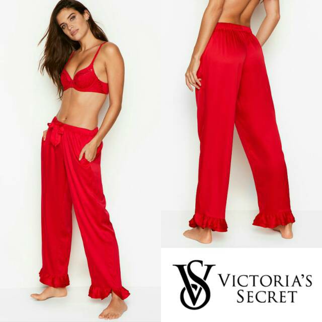 Victoria's Secret pajamas ruffle satin pants