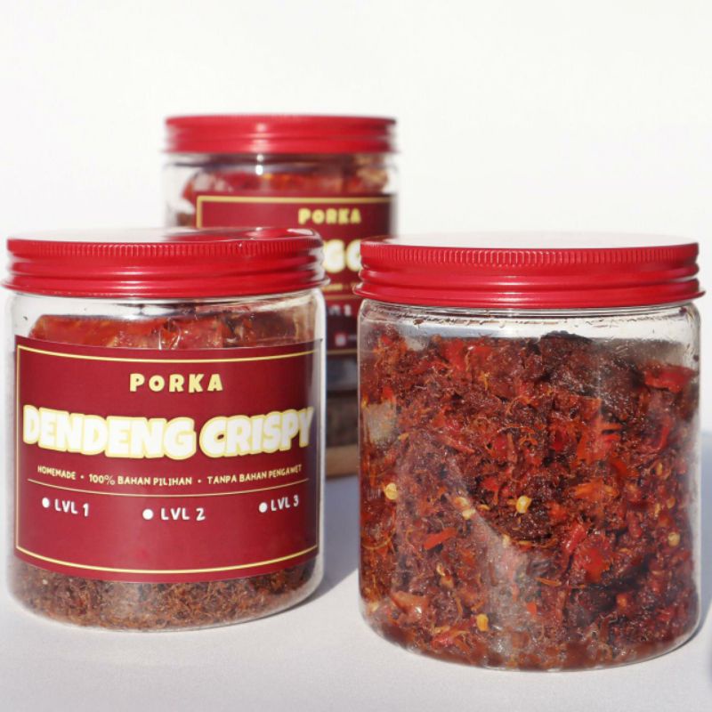 

Dendeng Babi Pedas Crispy Kering 200gr