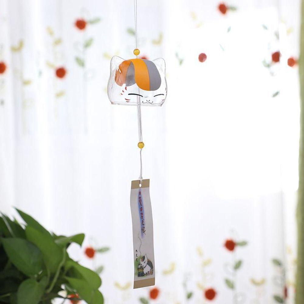 [Elegan] Wind Chime Kaca Transparan Gaya Jepang DIY Hadiah Bell Angin Bless Dekorasi Aksesoris