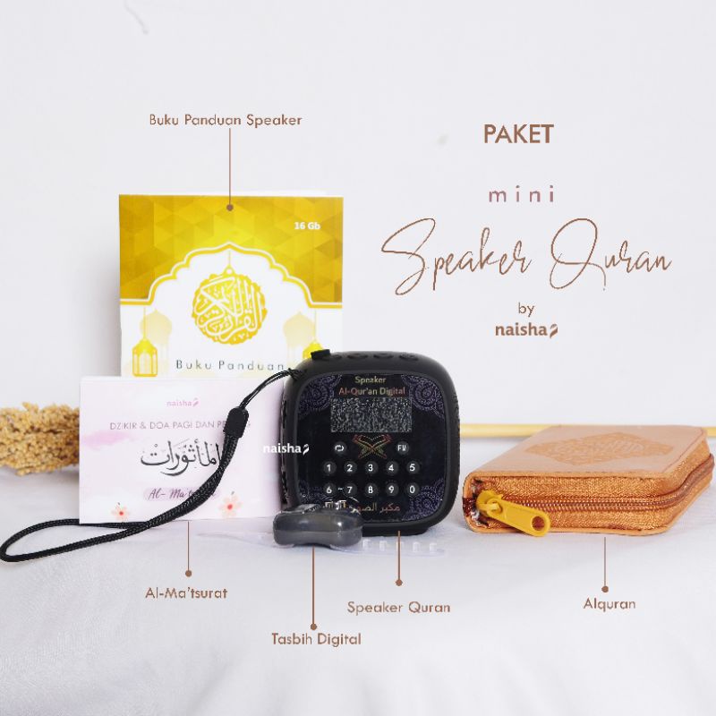 Mini Speaker Qur'an by Naisha | speaker Al-Qur'an bluetooth | speaker Al-Qur'an terlengkap | paket mini speaker Al-Qur'an termurah | speaker Al-Qur'an lengkap terlaris | speaker Al-Qur'an digital | speaker Al-Qur'an bluetooth | speaker Al-Qur'an gift