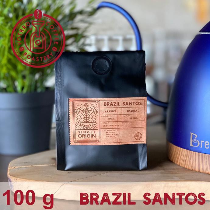 

Kopi- Biji Kopi Arabika BRAZIL SANTOS Natural 100g - Roasted - Whole Beans -Biji-Kopi.