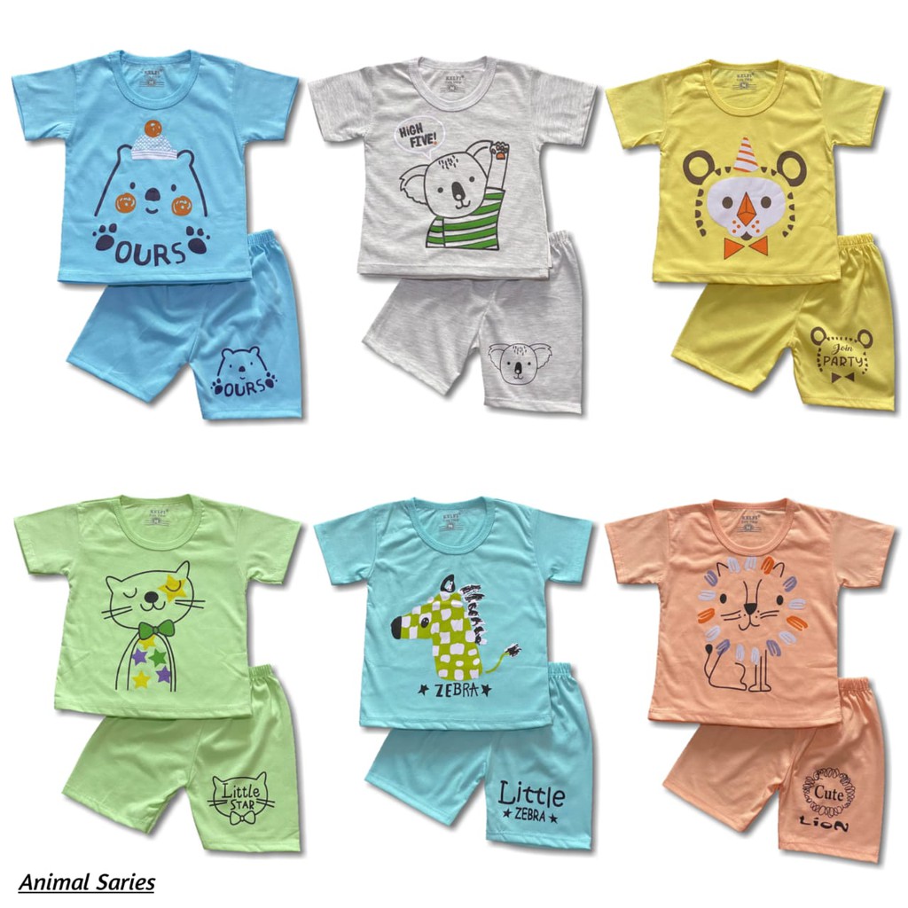 Baju Setelan Anak Laki laki 0-8th / Baju Harian Anak / Stelan Anak Perempuan /  Setelan Pendek Anak 