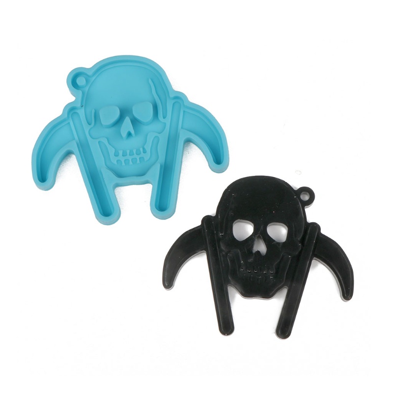 Cetakan Liontin Kalung Anting Bahan Silikon Resin Epoksi Desain Halloween