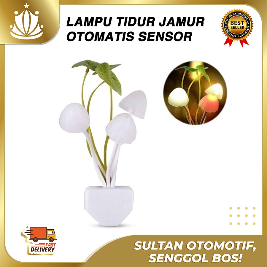 Lampu Tidur Sensor Cahaya Jamur Mushroom Rileks / Lampu Kamar Tidur