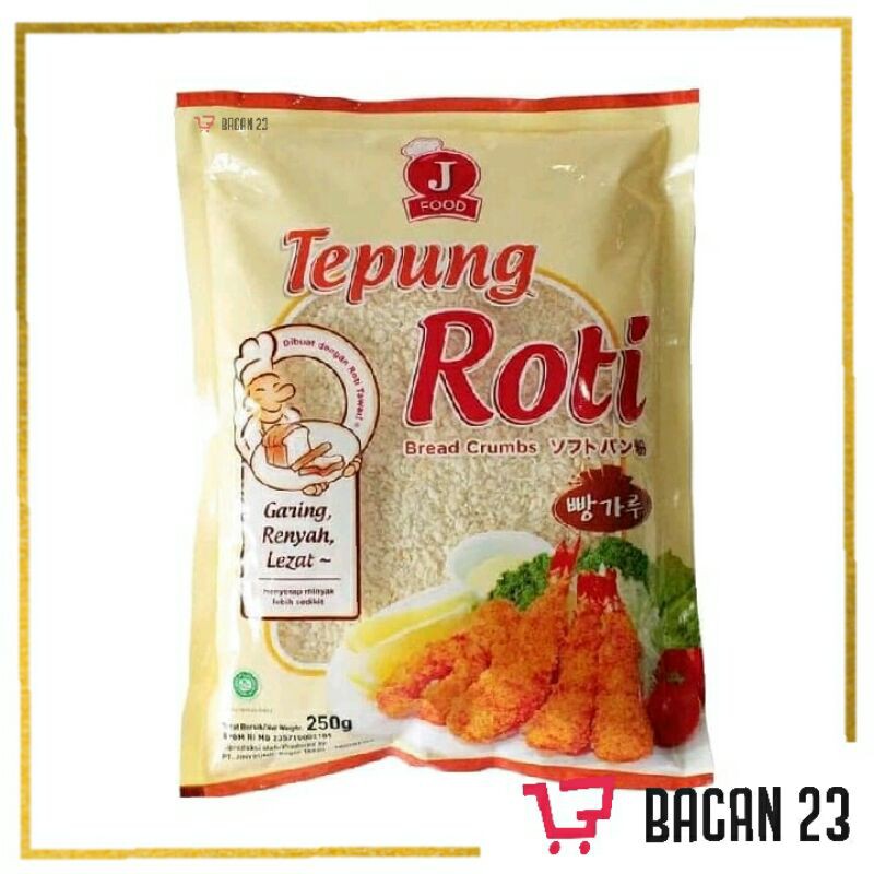 J Food Tepung Roti (250gr) / Tepung Roti Putih / Bacan 23 - Bacan23