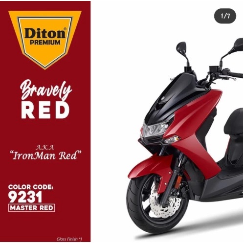 DITON Premium Pilok Pilox Cat Semprot 400cc - H9231* Master Red / Merah Maroon (9231)