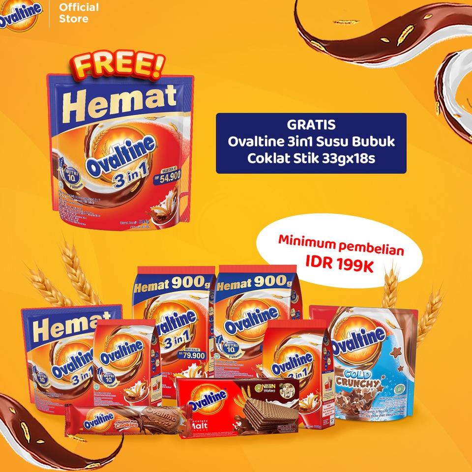 

csz-03 Ovaltine Classic Susu Bubuk Coklat 900g x 2 Bag Free Wafer .,..,.,,,,.,