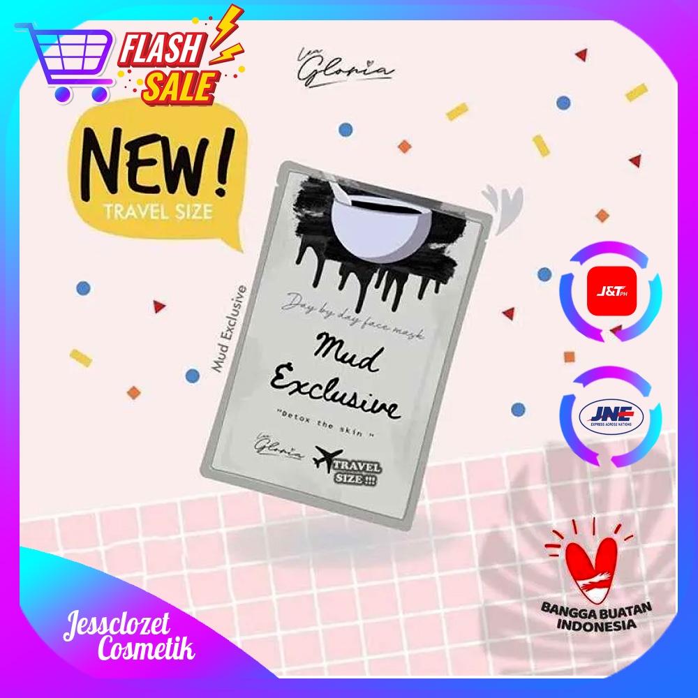 Masker Lea Gloria Mud 10gr Masker Bubuk Mini Facemask BPOM Original Perawatan Kecantikan Murah