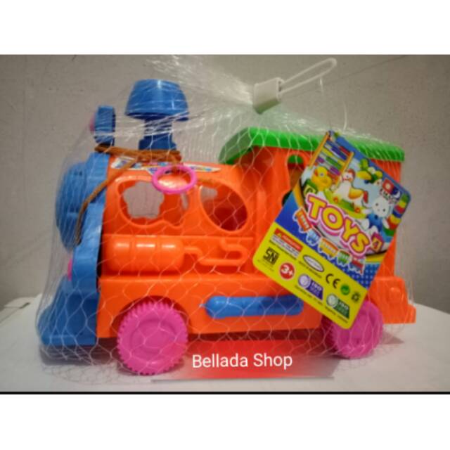 Mainan Kereta Tarik - Puzzle plastik