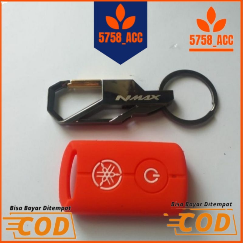 Paket Gantungan Kunci Logo Nmax+Silikon Remot New Nmax 2020 2021