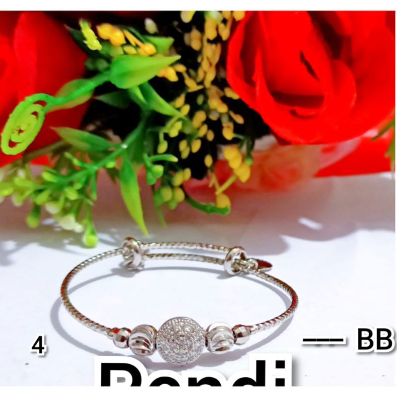 Gelang Kaki Baby permata mewah gold dan silver (COD)