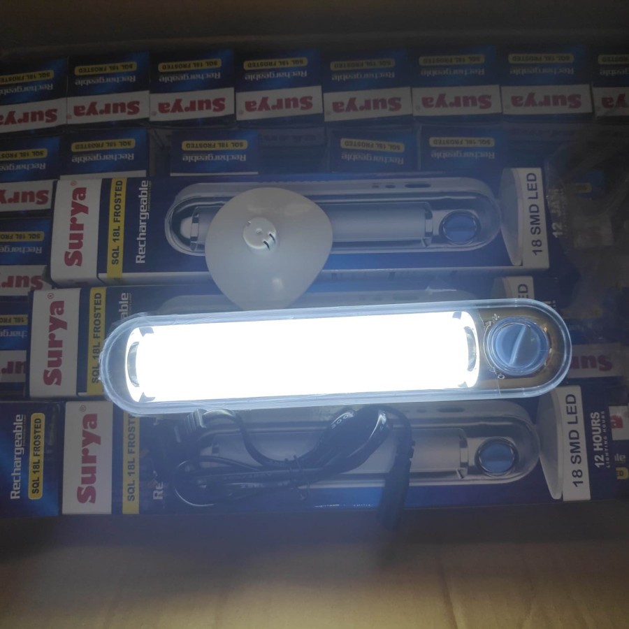 Senter Lampu SURYA SQL 18 L FROSTED / Emergency Lamp/ Lampu Darurat