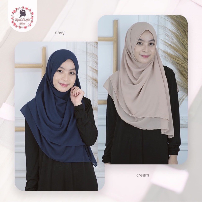 Khimar Instan Nazma / khimar non pad bahan baby doll