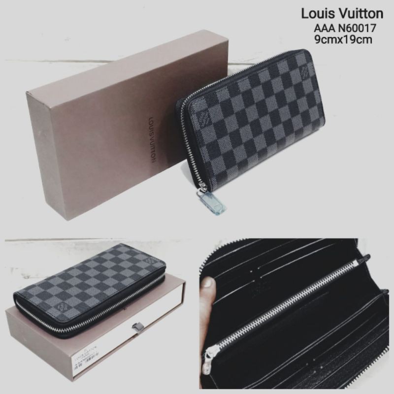 Dompet LV Damier Black Panjang Restleting Dompet Import