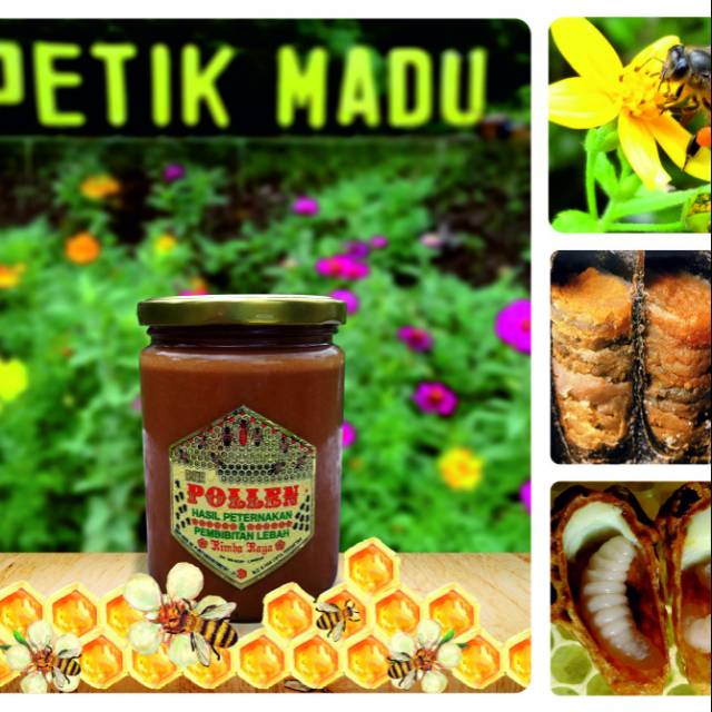 

Madu Bee Pollen Pertumbuhan 3 600 gram kemasan toples kaca