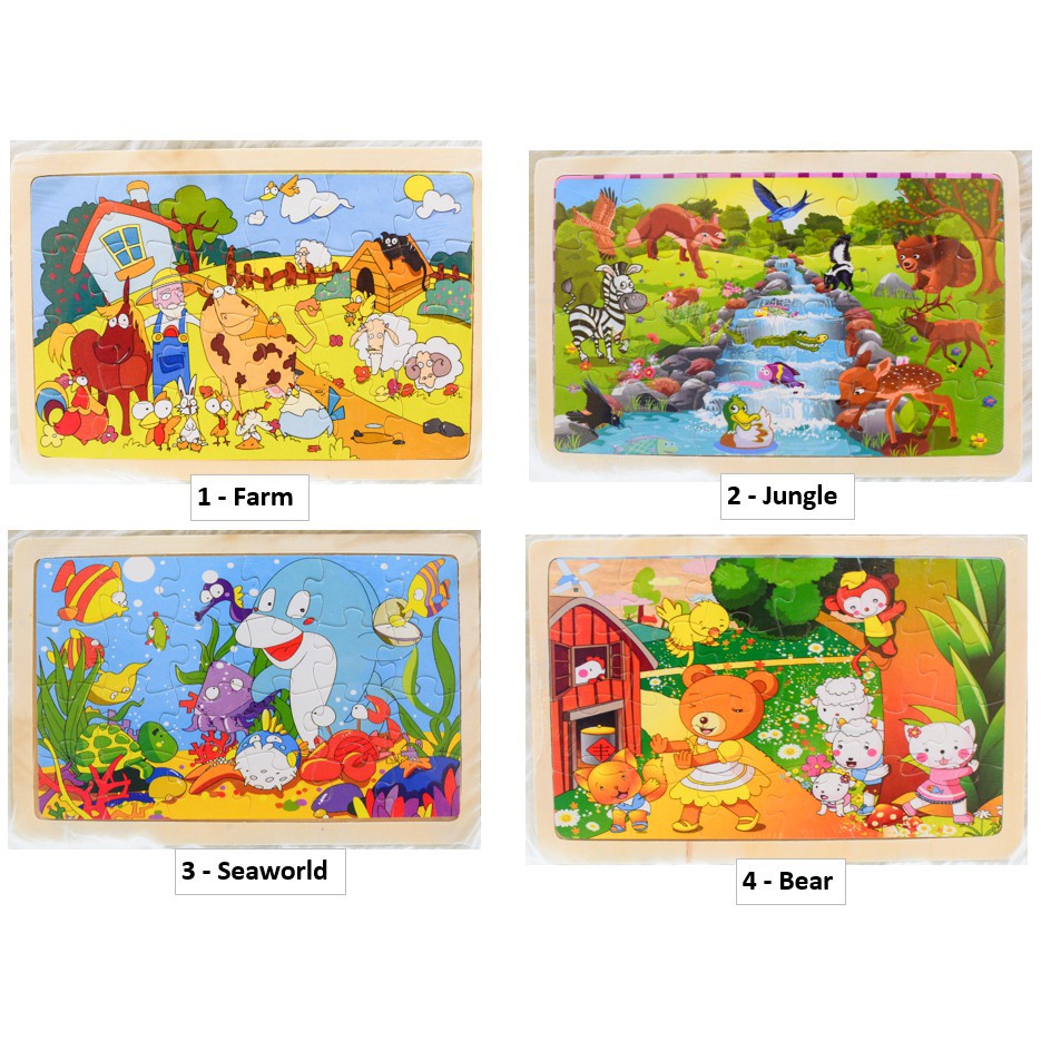 Gober - Mainan Edukatif / Jigsaw Puzzle / Puzzle Kayu Gambar Kecil 24 Keping Lucu