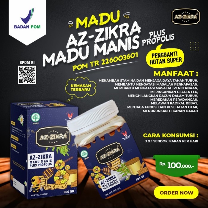 

(BISA COD) Madu Azzikra Az-Zikra Super Special Odeng Original - HUTAN SUPER