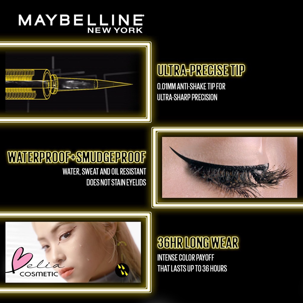 ❤ BELIA ❤ Maybelline Hypersharp Extreme Liquid Eyeliner - Eye MakeUp - Waterproof Eyeliner | BPOM