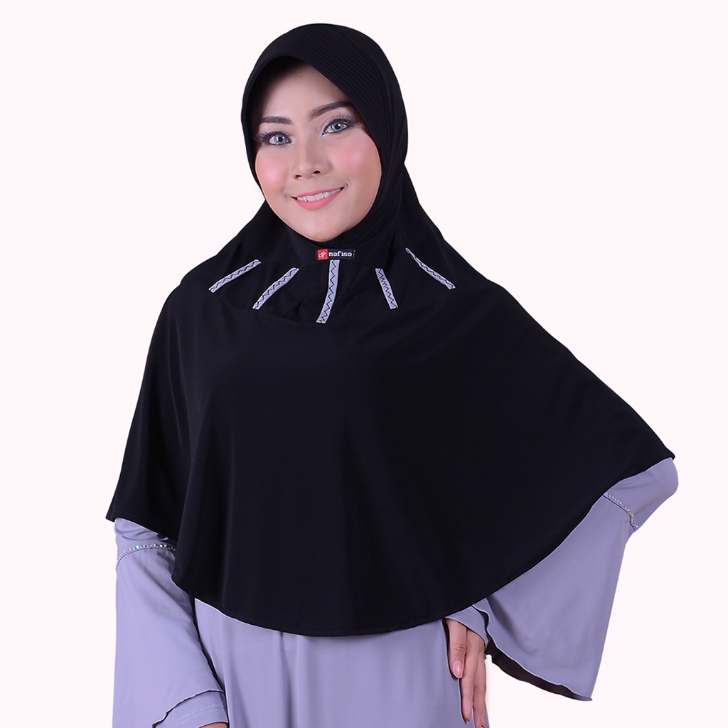 Jilbab Instan Bergo Nafisa Kalila | Hijab Instan Bergo Pad Kombinasi List Warna Kerudung Instan Pad