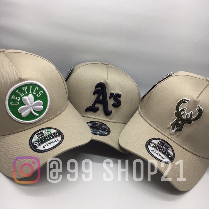 NBA Cap Topi NBA Celtics Milwaukee Bucks Cream Unisex