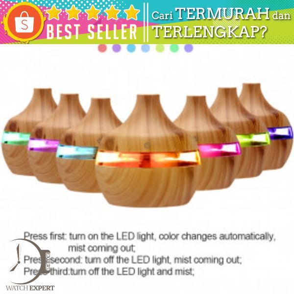 Taffware Ultrasonic Humidifier Aroma Essential Oil Diffuser 300ml - Humi KJR-J003 - Wooden