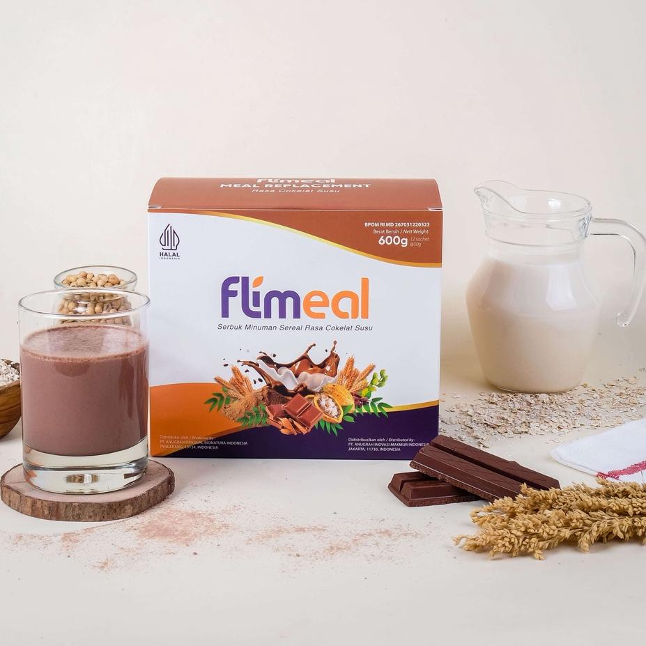 

FLIMEAL 1 BOX ISI 12 SACHET BPOM HALAL FLIM MEAL MEAL REPLACEMENT COKLAT 빠