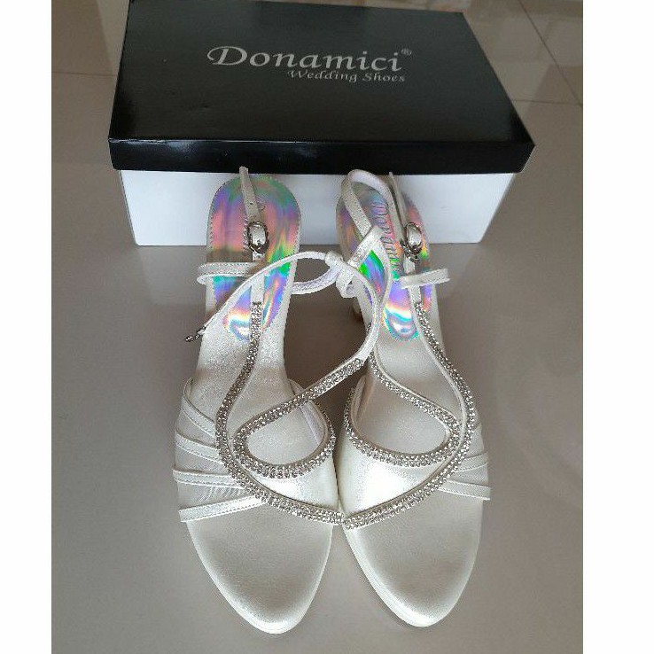 Sepatu Wedding Wanita Putih Pearl White Elegant Heels Comfy Elegant Cantik Anggun