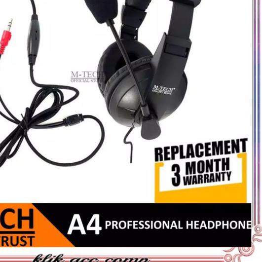 ◙ Headset Gaming M-tech A4 / headset pc / headset laptop plus microphone ⅎ
