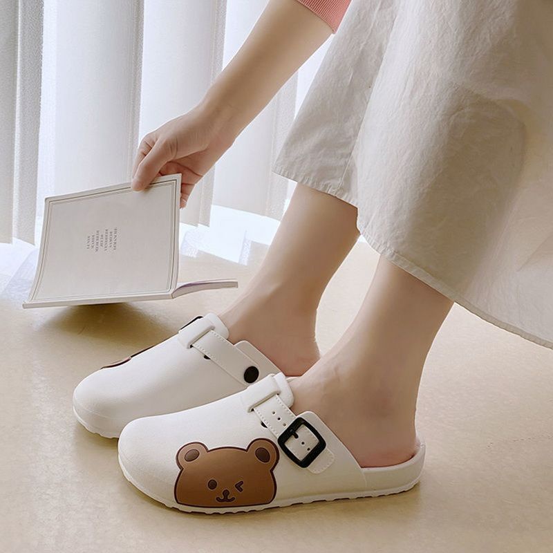 Sandal Sepatu Wanita Dewasa Bakpao Bear / Sepatu Selop Karet Bakpao Wanita Dewasa