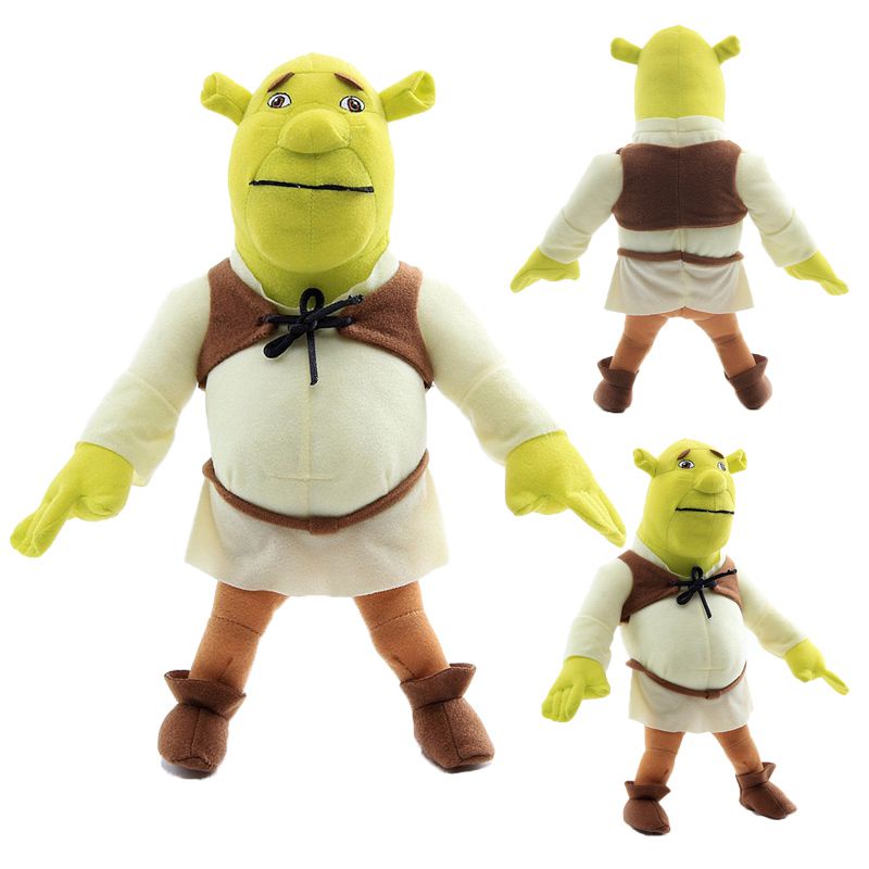 Boneka Shrek Mewah Besar Boneka Mainan Shrek Ogre 40 cm Lembut Bantal Hadiah Mainan Anak
