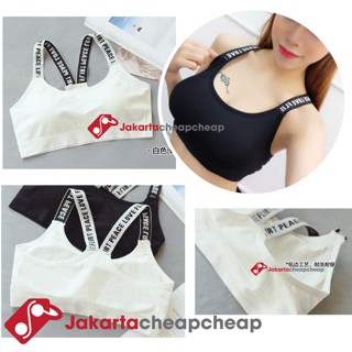 JC085 Sport Bra Wanita Cewek Gym Fitness Pakaian Olahraga