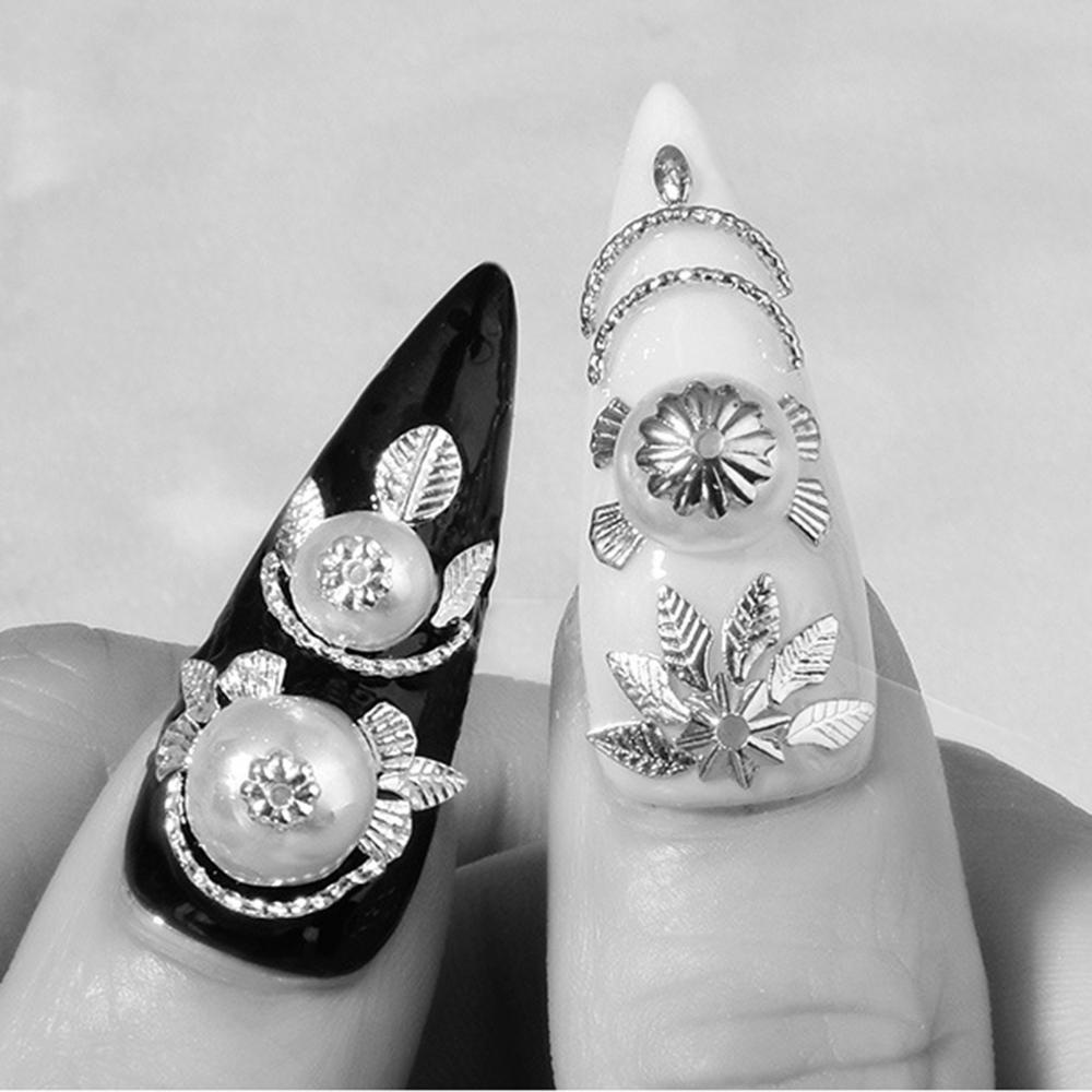 AUGUSTINA Agustin 3D Nail Art Mutiara Perhiasan Fashion Rivet Menawan Manicure Aksesoris