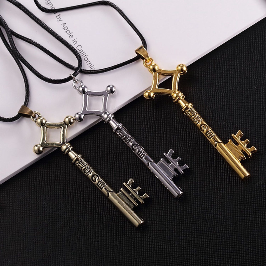 Kalung Liontin Kunci Anime Attack On Titan Eren Jaeger Warna-Warni Untuk Unisex