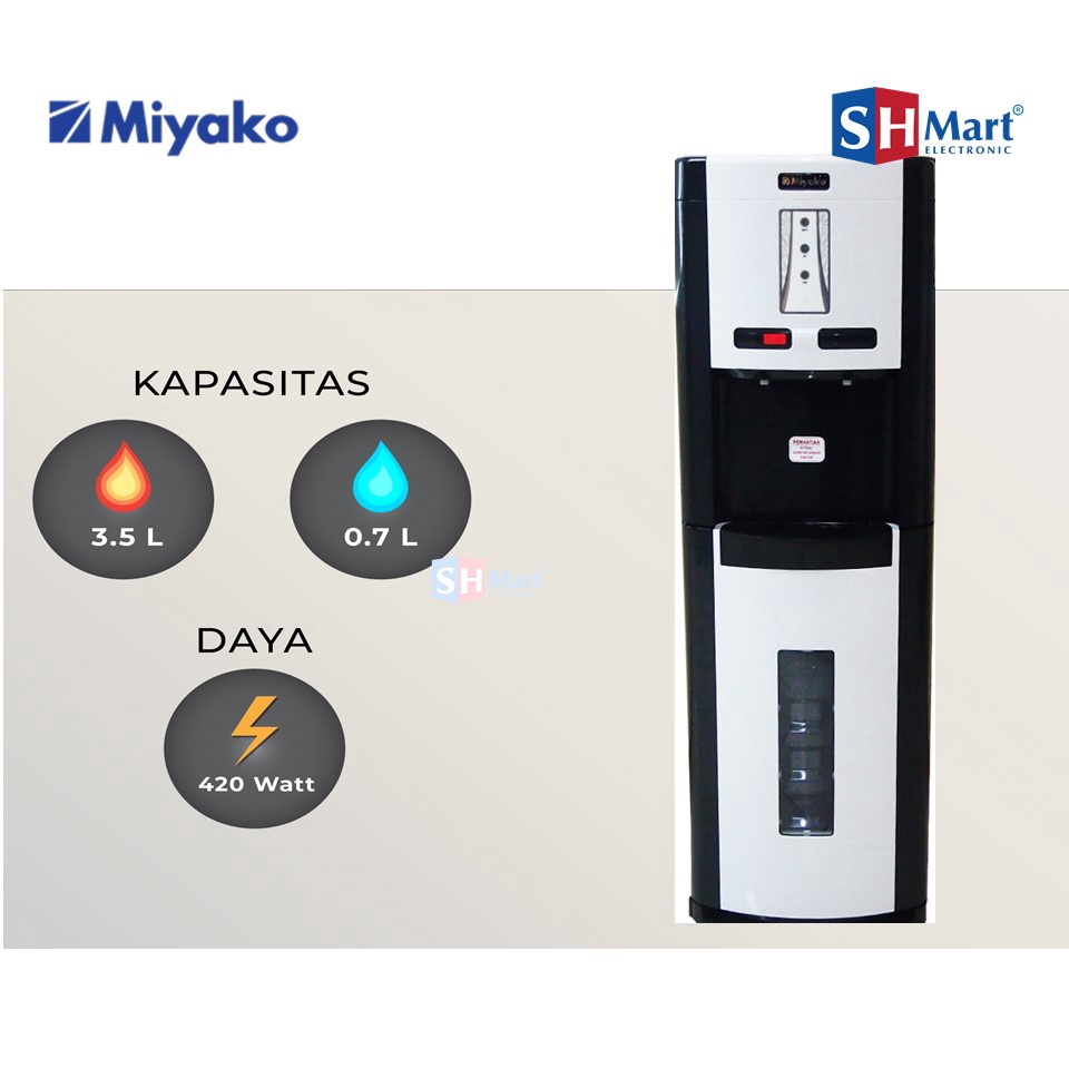 DISPENSER GALON BAWAH MIYAKO WDP300 / WDP-300 HOT &amp; COOL GARANSI RESMI (MEDAN)